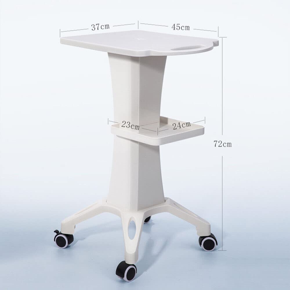 SHZICMY Kosmetikwagen 2-Lagiges ABS Salonwagen Tragbar Beauty Salon Trolley mit Rollen