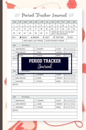 Period Tracker Journal: Menstrual Cycle Tracker For Young Girls Teens and Women, Undated 4 Year Monthly Calendar Notebook image 2