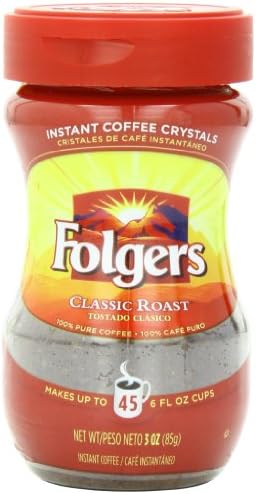 Folger Instant Regular Coffee, 12 Count