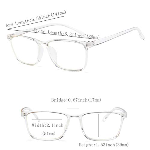 Image of oriopxic Distance Blue light Glasses -2.00 Computer Nearsighted Glasses Anti Eyestrain Anti Glare Myopia Glasses