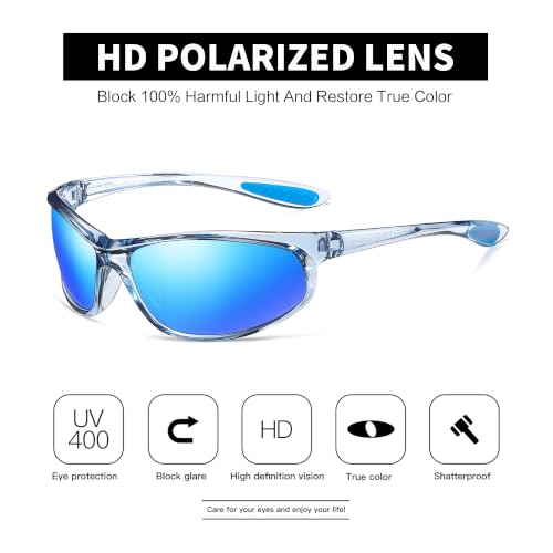 Image of FAGUMA Polarized Sports Sunglasses For Men UV400 Protection | Cycling Driving Fishing