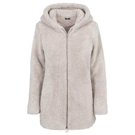 Urban s Damen Ladies Sherpa npullover Regular Fit Kapuzenpullover, sand, M
