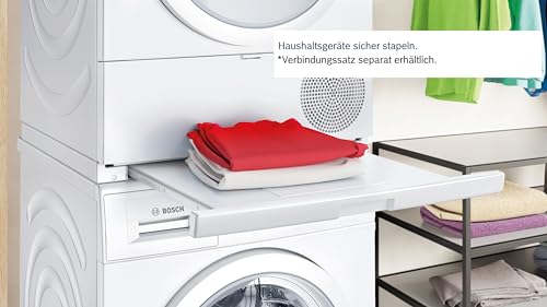 Bosch WTH83V03, Wärmepumpentrockner 7 kg, Serie 4, optimaler Trocknungsgrad dank AutoDry, Nachlegefunktion, TouchControl-Tasten, Umweltfreundliches Kältemittel, EasyClean Filter, Weiß