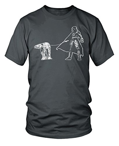 Darth Vader Walking a Pesky at-at on a Leash Funny Star Wars T-Shirt