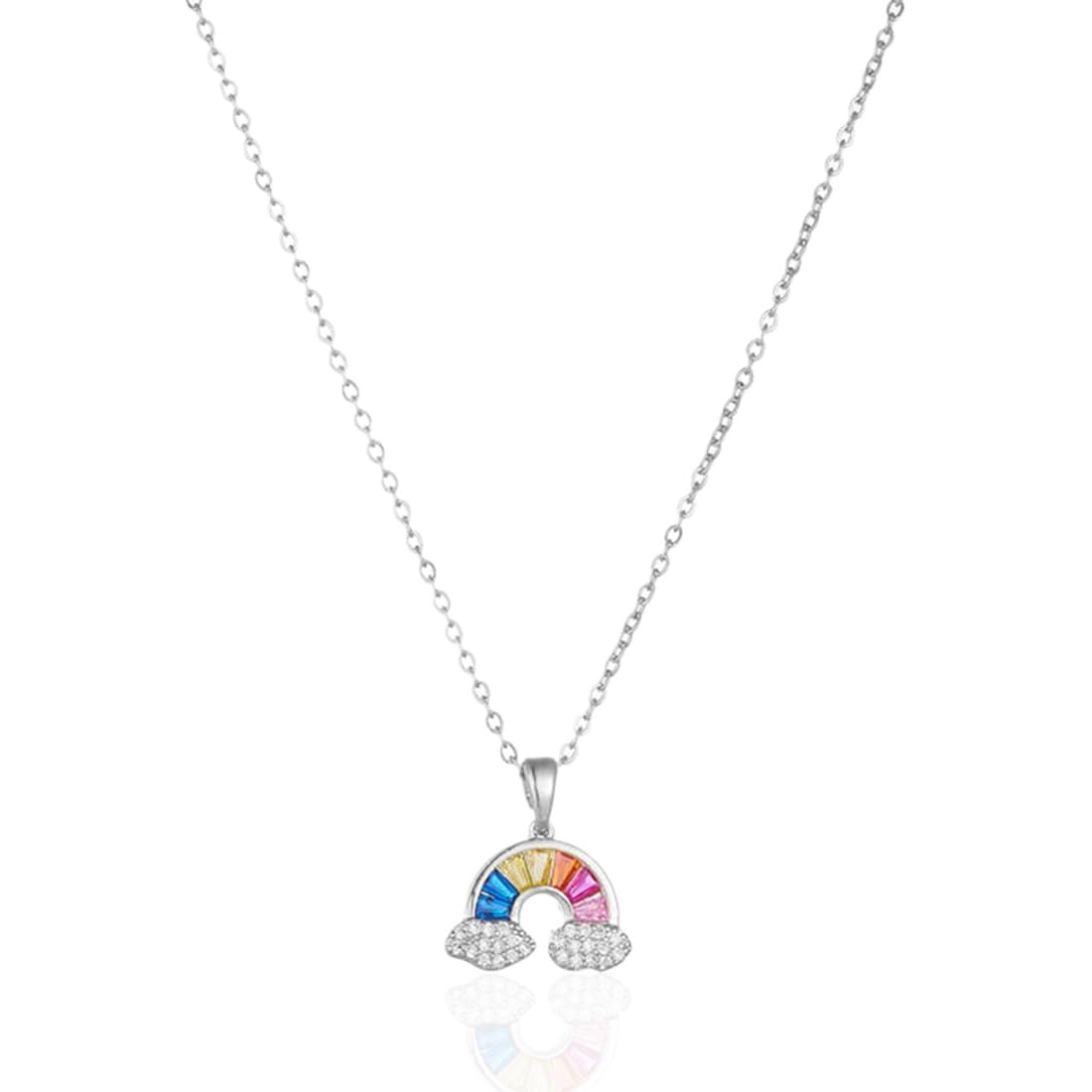 Collana arcobaleno, collana in argento sterling, regalo di Natale per figlia, regalo per figlioccia, regali per ragazze adolescenti, collana della speranza, ciondolo arcobaleno - Italia