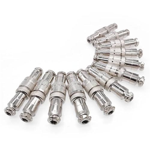 Conector GX20D de 20mm push-pull con acabado circular robusto de 3 pines macho-hembra 3