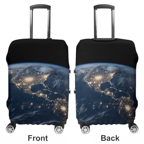 Earth from The Outer Space Luggage Cover Elastic Suitcase Protector Case Anti-Scratch Washable Baggage Covers Protector For Traveling, Aircraft Consignment XL3