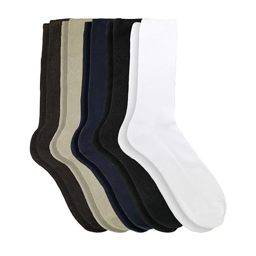 Doctor Recommend Men's Non-elastic Diabetic Crew Socks - 5 Pair Pack2