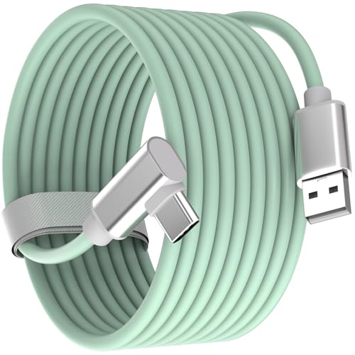 APAPATEK 16.4ft USB-C VR Link Cable for Oculus/Meta Quest 3S/Quest 3 2/Pro/Pico 4/Ultra/SteamVR/PC, USB 3.0 High-Speed Data Cord for Apple Vision Pro 2025/Galaxy XR, VR Headset USB-A to C Cord
