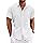 COOFANDY Chemises en Lin Chemise à Manches Courtes pour Hommes Coupe régulière A-Blanc. 5XL