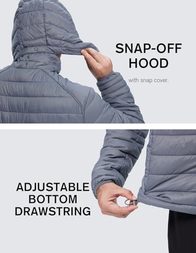fit space Men's Insulated Synthetic Down Puffer Jacket Winter Warm Coat Quilted Water Resistant Packable Hiking Camping - Image 5