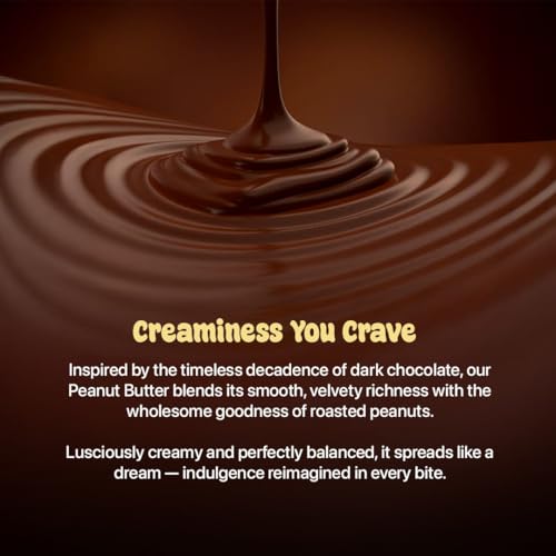 Image of Asmita Organic Farms Dark Chocolate Peanut Butter 900g | Smooth & Creamy Peanut Butter | High Protein Spread | No Refined Sugar | Cholesterol & Trans Fat Free | Healthy Spread for Breakfast & Snacks