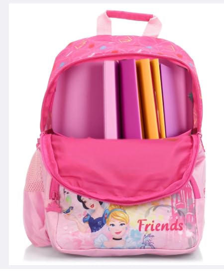Image of STRIDERS Princess School Bag for Kids | Lightweight Trendy Backpack | Padded Comfortable Straps & Spacious Compartments | Ideal for Little Royalty | 16 inches