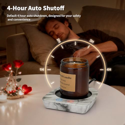 Image of VOBAGA Coffee Mug Warmer with 3-Temp Settings, Coffee Cup Warmer with Auto Shut Off, Smart Mug Warmer for Travel Office Desk Candle, Coffee Warmer for Coffee Gifts Coffee Accessories for Women Men