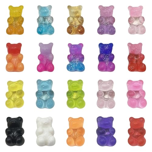 20 Imánes Decorativos de Oso de Resina Para Refrigerador