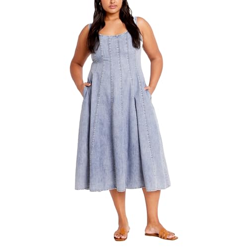 Image of City Chic Plus Size Dress, Lula Denim Dress