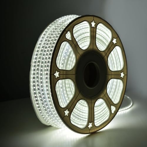 Image of MPROW 10 Meter LED Rope Light | 120 LEDs /Meter Waterproof Strip Light | Cove Light for False Ceiling, Diwali, Balcony & Indoor Decoration (White)