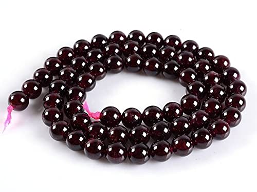 Grenat rouge 6mm perles rondes calibrées pour enfilage facile sans blocage de fil