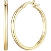 14K Gold Hoop Earrings for Women 14K Gold Earrings for Women Lightweight Gold Hoop Earring for Womens Hoops Earring for Womens 20/30/40mm (30MM-V)