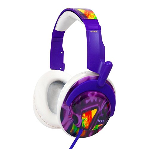 Image of Koss RUK 50P Full-Sized Stereophone with Leatherette Cushions for Enhanced Sound, Purple