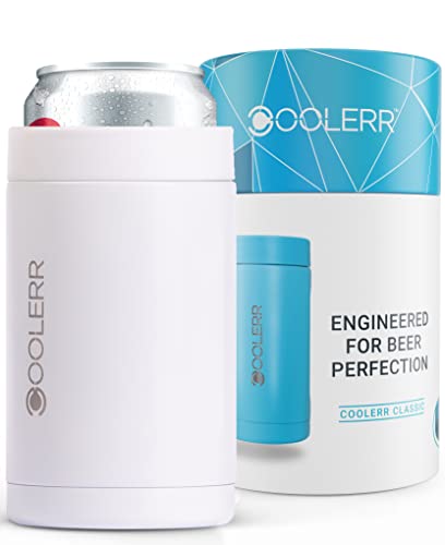 Coolerr - Enfriador de latas isotérmica clásico y enfriador de botellas de 330 ml, latas de 440 ml, botellas de 330 ml, regalos de cerveza, artilugios para hombres, regalos para él,