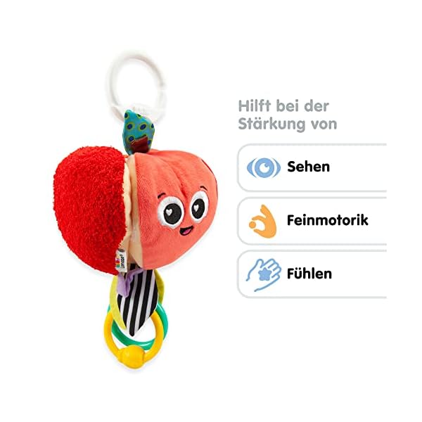 LAMAZE Archer The Apple, Clip on Pram and Pushchair Newborn Baby Toy, Sensory Toy for Babies with Colours and Sounds… – Bild 4