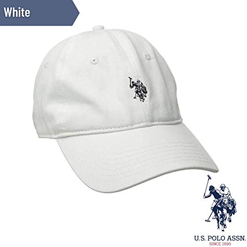 Image of U.S. Polo Assn. Baseball Cap, 100% Cotton Adjustable Dad Hat with Small Pony Logo