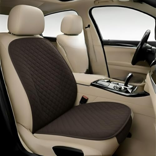 Image of AURAFRESH Car Seat Protector Cushions Cover, Airbag friendaly. (Brown, 2PC Driver SEAT)