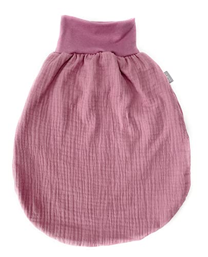 Lilakind Baby mousseline romperzak | Peuter mousseline slaapzak | Made in Germany roze gevoerd Gr. XL