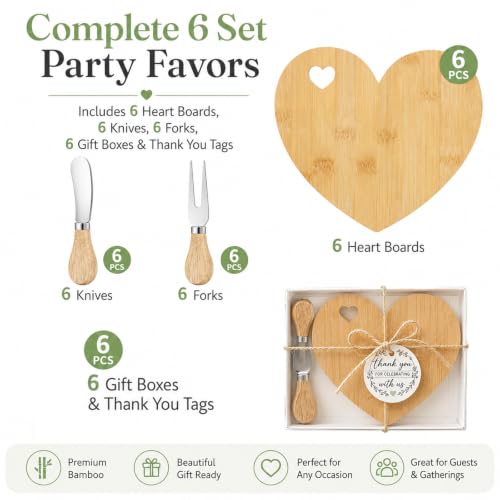 Set de 6 Tablas de Queso en Forma de Corazón miniatura 3