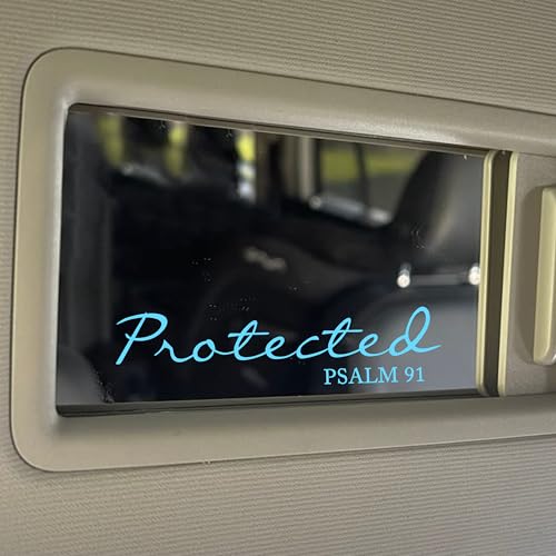 Image of Set 2Pcs Protected Bible Rearview Mirror Decal Bible Verse Christian Jesus Car Decals Water Bottle Window Sticker Vinyl Waterproof 3x0,7 Inches Decal New Car Accessories Gift for Mom Dad Friend