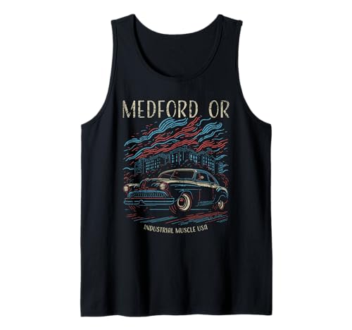 Automóvil clásico de Medford, Oregón, EE. UU., diseño de músculo industrial Camiseta sin Mangas