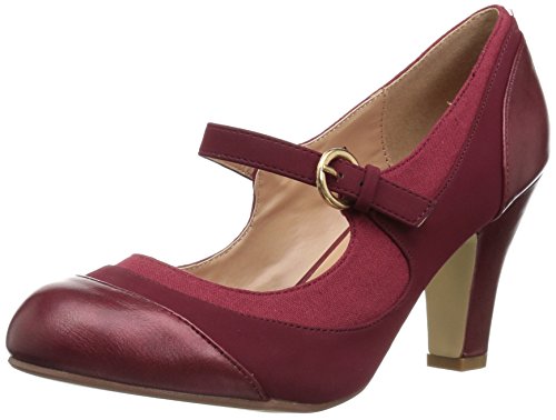 Brinley Co Women's Sonja Pump, Wine, 9 Regular US