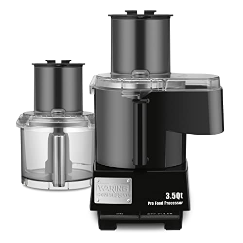 Waring Commercial WFP14SC Batch Bowl and Continuous Food Processor with LiquiLock Seal System, 3-1/2-Quart
