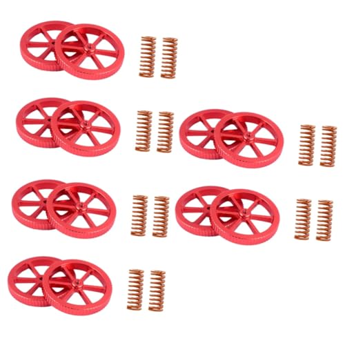 Gatuida 12pcs Aluminum Hand Leveling Nut Hot Bed Die Springs for Printer Parts for Printing Accessories and Nut