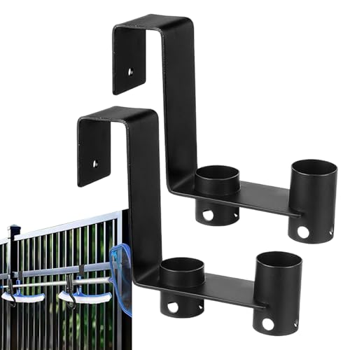 Rangement perche piscine pour éviter tuyau emmêlé et outils au sol - 2