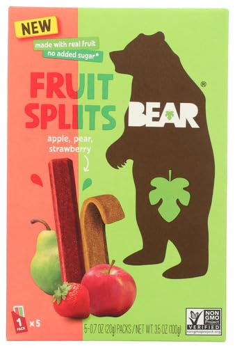 BEAR Strawberry & Apple Fruit Splits, 3.5 OZ