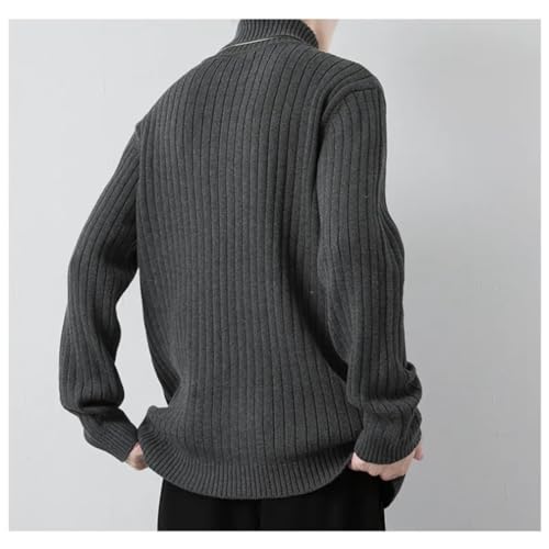 Men Winter Fashion Turtleneck Pullover Trend S for Cotton Thick Sweater Casual Solid Color Keep Warm Sweater3