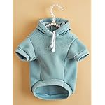 QWINEE Basic Dog Hoodie, Dog Warm Jacket, Cat Apparel, Dog Shirt, Dog Clothes for Puppy Kitten Small Medium Dogs Cats Cadet Blue L - Image 3