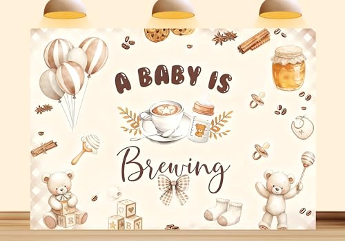 A Baby is Brewing Backdrop Lovely Baking Theme Coffee Baby