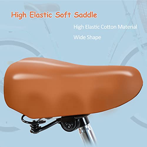 EFYTO 26 inch damesfiets, comfortabele fiets met mand, Nederlandse fiets, vintage, damesstadsfiets, damesfiets in retro… - Afbeelding 6