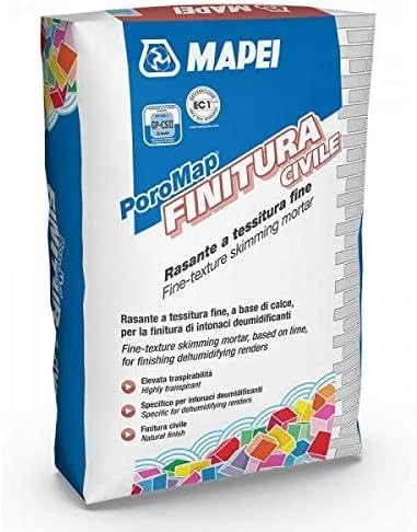Mapei Poromap - Acabado Civil Mapei Para Yeso Deshumidificador, Rasante Transpirable, Sótanos, Garajes, Interiores, 25