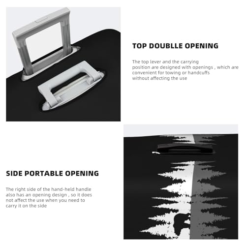 Travel Luggage Cover Wildlife Nature Animal Bear Fashion Washable Baggage Suitcase Protector Fit For Luggage Medium4