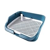 SJJALAKAJA Removable Dogs Potty Raised Enclosure Dog Potty with Guide Riser Portable Pet Urinal Easy to Clean Spot Potty for Small and Medium Dogs 54x45x13centimetr/21.3x17.7x5.1(Blue)