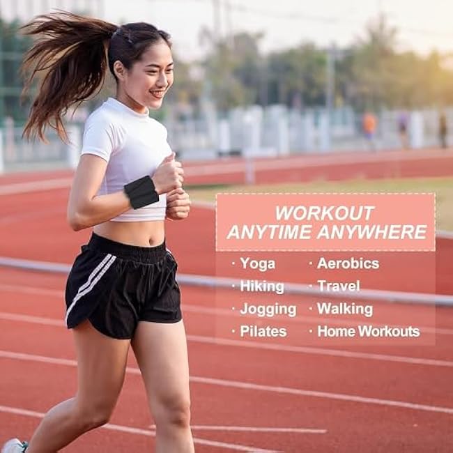 Adjustable Ankle Weights for Women - Comfortable Gear for Enhanced Workouts - Wrist Weights for Yoga, Walking, Running, and Fitness Workouts, Pack of 2