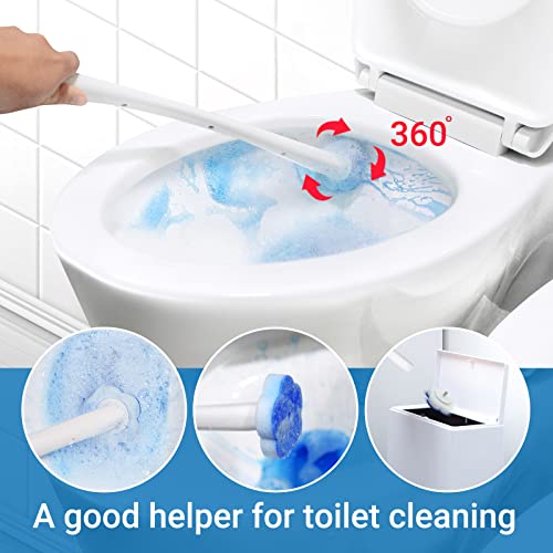Topo Bear Disposable Toilet Bowl Brush with 40 Toilte Wand Refills, Toilet Bowl Cleaner Wands, Toilet Cleaning System Starter Kit - Image 4