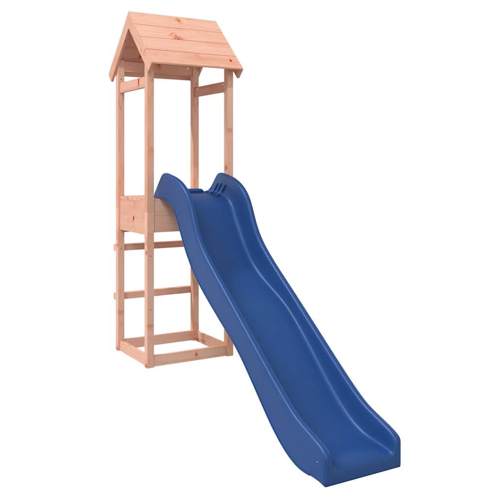 'vidaXL Outdoor Playset with Solid Douglas Wood Frame - Backyard Playground Set with Slide, Platform and Sandpit - Brown Finish for Kids Aged 3-8 years