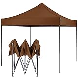 Top 21 Best Camping Canopy Review in 2022 58 American Phoenix 10x10 Canopy Tent Pop Up Portable Instant Adjustable Easy Up Tent Outdoor Market Canopy Shade Shelter (10'x10' Black Frame, Brown)