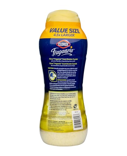 Image of Clorox Fraganzia Laundry Scent Booster Crystals, In-Wash Fragrance Beads for Fresh-Smelling Clothes & Linens, Safe for All Fabrics & Colors, Easy-Pour Bottle, Citrus Blossom Scent, 70 Oz