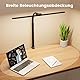 APMIEK Doppelkopf Schreibtischlampe LED, 24W 76CM Schreibtischlampe Klemmbar für Homeoffice, 3200K-6500K Schwanenhals Büro Tischlampe Augenschutz Arbeitsplatzleuchte Monitor Lampe PC Lampe(Schwarz)